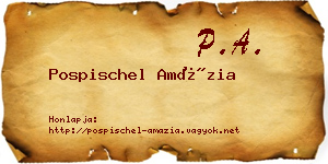 Pospischel Amázia névjegykártya